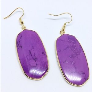 Purple Howlite earrings